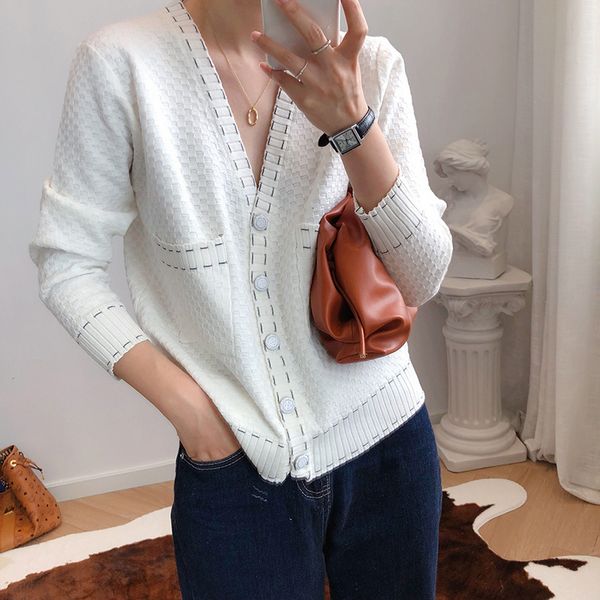 2021 new spring v-neck open stitch knitted long sleeve women sweater button decorated summer thin cardigans 6brs, White;black
2021 new spring v-neck open stitch knitted long sleeve women sweater button decorated summer thin cardigans 6brs, White;black
