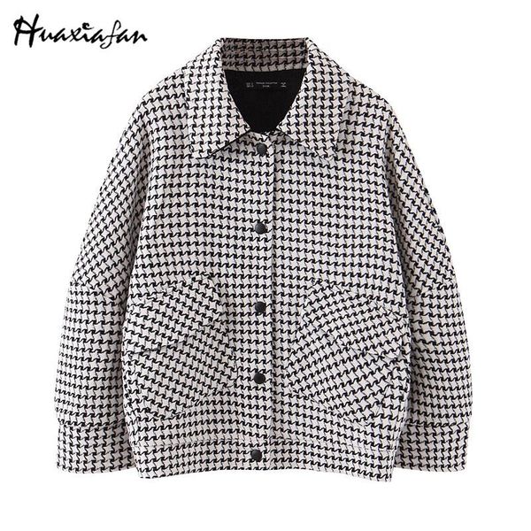 women's jackets huaxiafan women plaid thick woolen coats casual lapel long sleeve button pockets jacket autumn winter fashion outwears, Black;brown
women's jackets huaxiafan women plaid thick woolen coats casual lapel long sleeve button pockets jacket autumn winter fashion outwears, Black;brown