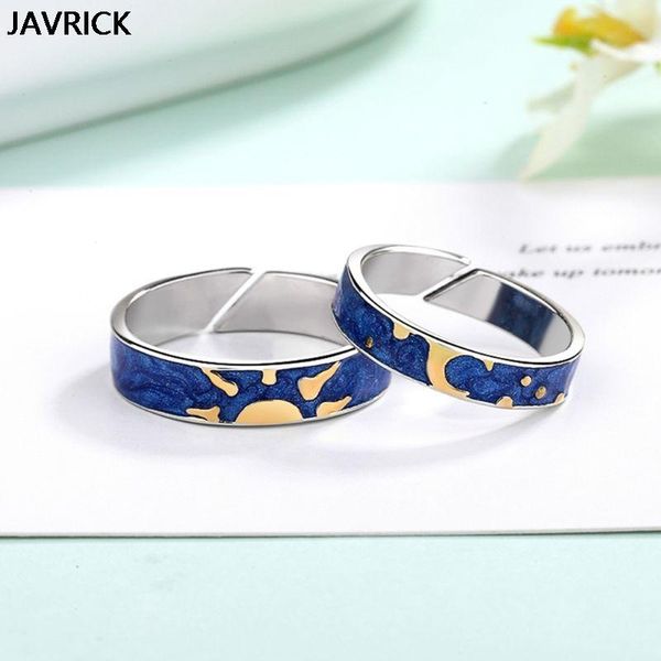 new sun moon couple ring fashion personality gogh painting opening adjustable rings couples men women wedding jewelry gifts, Golden;silver
new sun moon couple ring fashion personality gogh painting opening adjustable rings couples men women wedding jewelry gifts, Golden;silver