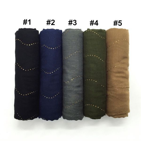 new 10 color women plain maxi scarf rhinestone scarves and shawls shimmer muslim hijab headbands foulard fringe 1pc y201007, Blue;gray
new 10 color women plain maxi scarf rhinestone scarves and shawls shimmer muslim hijab headbands foulard fringe 1pc y201007, Blue;gray