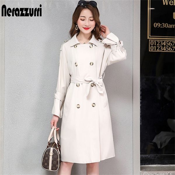 nerazzurri autumn long trench coat for women raglan sleeve sashes plus size double breasted female outerwear 5xl 6xl 7xl spandex lj200903, Tan;black
nerazzurri autumn long trench coat for women raglan sleeve sashes plus size double breasted female outerwear 5xl 6xl 7xl spandex lj200903, Tan;black