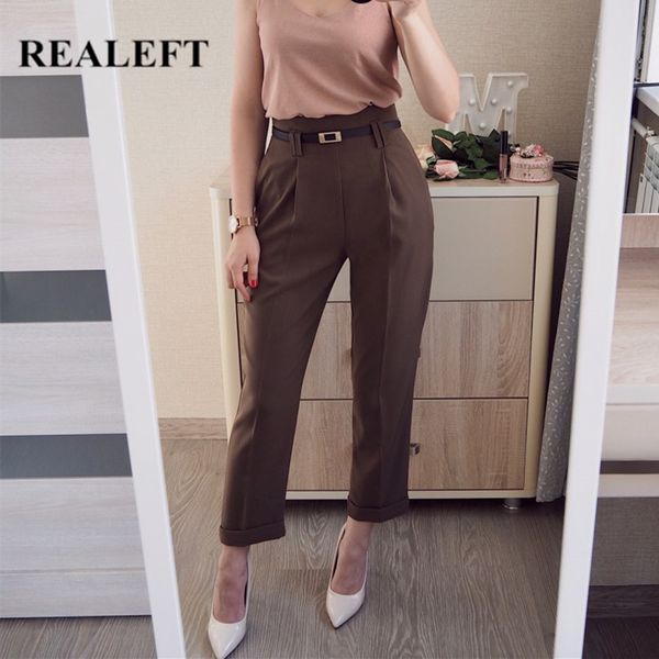 realeft 2020 summer autumn korean ol style women formal straight pockets high waist elegant office lady ankle-length pants 1017, Black;white
realeft 2020 summer autumn korean ol style women formal straight pockets high waist elegant office lady ankle-length pants 1017, Black;white