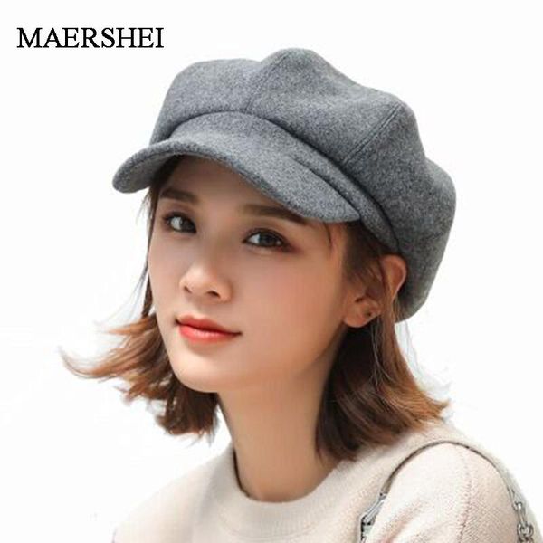 beanie/skull caps maershei wool women beret autumn winter octagonal cap hats stylish artist painter sboy black grey, Blue;gray
beanie/skull caps maershei wool women beret autumn winter octagonal cap hats stylish artist painter sboy black grey, Blue;gray