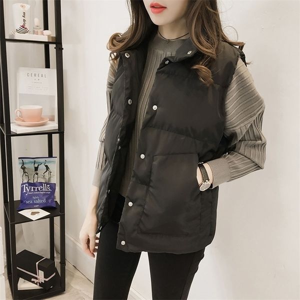spring autumn women vest solid color turtleneck pink black white padded puffer korean 201031
spring autumn women vest solid color turtleneck pink black white padded puffer korean 201031