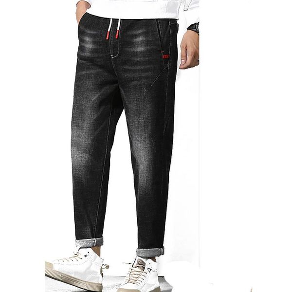 men's jeans men loose harem feet pants elastic waist casual fashion denim large size autumn products for man, Blue
men's jeans men loose harem feet pants elastic waist casual fashion denim large size autumn products for man, Blue