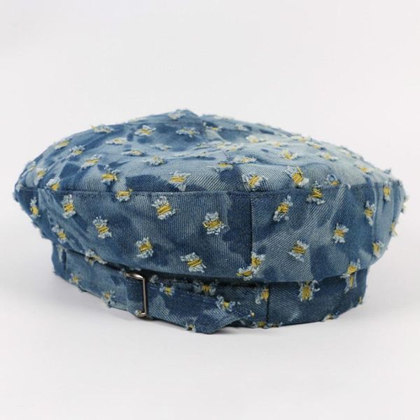 french style hole cowboy vintage women's hat beret plain cap girl's breathable summer berets hats parent child caps, Blue;gray
french style hole cowboy vintage women's hat beret plain cap girl's breathable summer berets hats parent child caps, Blue;gray