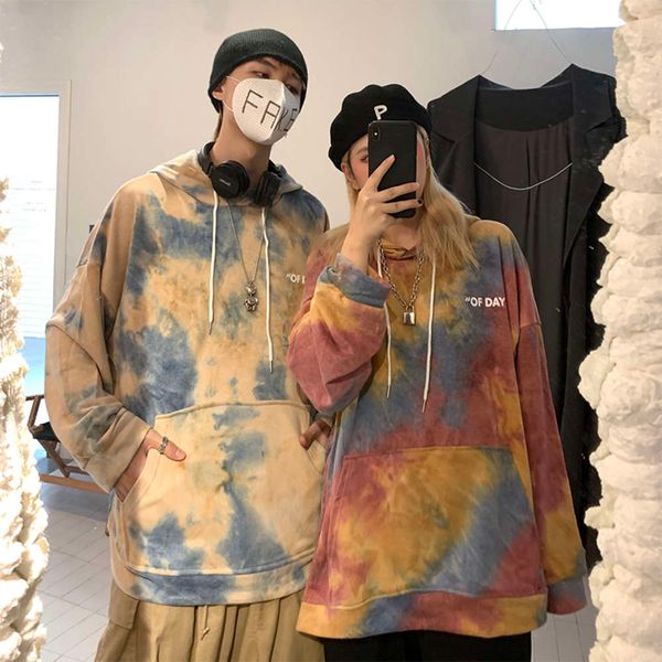 tie dyed couples' sweater in fall / winter 2020 fashion hip hop hooded fried street long sleeve men's and women's hoodies, Black
tie dyed couples' sweater in fall / winter 2020 fashion hip hop hooded fried street long sleeve men's and women's hoodies, Black