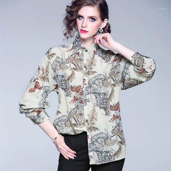 women vintage baroque printed shirts female long sleeve turn down collar loose shirt blouse casual plus size chiffon blusas1, White
women vintage baroque printed shirts female long sleeve turn down collar loose shirt blouse casual plus size chiffon blusas1, White