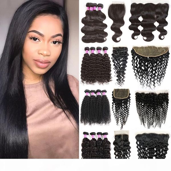 brazilian virgin hair body deep water wave kinky curly straight human hair weave bundles with lace closure frontal remy hair accessories, Black;brown
brazilian virgin hair body deep water wave kinky curly straight human hair weave bundles with lace closure frontal remy hair accessories, Black;brown