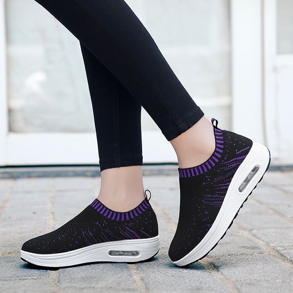 womens casual shoes soft air cushion fashion fitness shoes comfortable heighten platform sneakers slip-on walking shoes, Black
womens casual shoes soft air cushion fashion fitness shoes comfortable heighten platform sneakers slip-on walking shoes, Black
