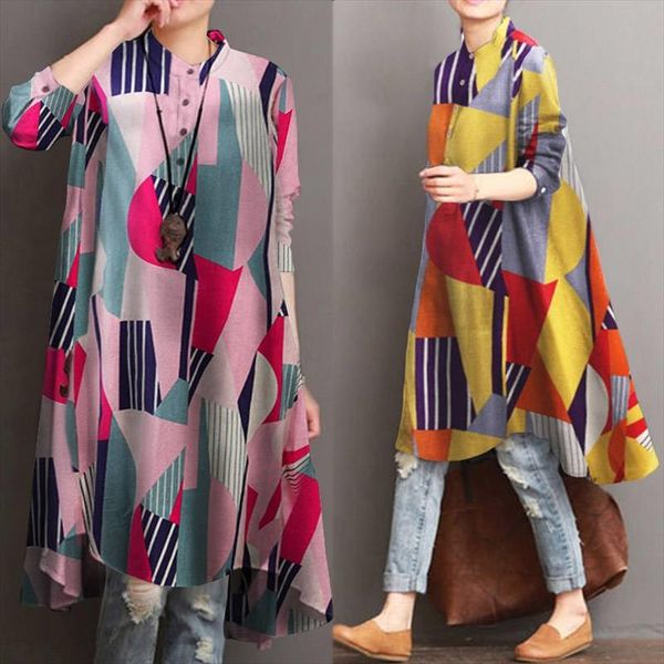 kaftan womens irregular blouse zanzea autumn printed long shirts casual long sleeve blusas female button plus size 5xl, White
kaftan womens irregular blouse zanzea autumn printed long shirts casual long sleeve blusas female button plus size 5xl, White