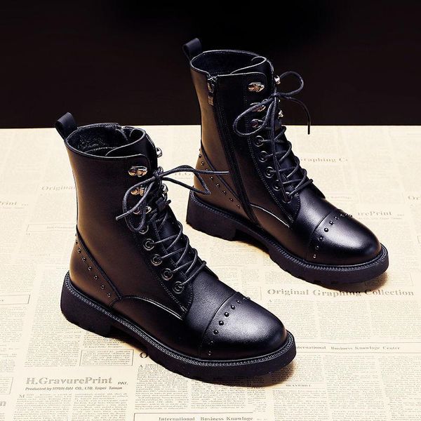 boots autumn winter flat patent leather women's short all-match plus velvet british style non-slip motorcycle, Black
boots autumn winter flat patent leather women's short all-match plus velvet british style non-slip motorcycle, Black