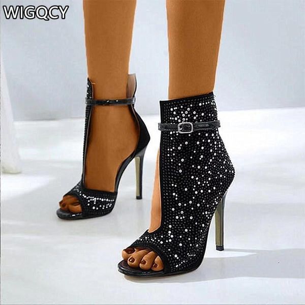 fashion women pumps crystal high heels brand design heel women rhinestone buckle strap party women's belt documentary shoes, Black
fashion women pumps crystal high heels brand design heel women rhinestone buckle strap party women's belt documentary shoes, Black