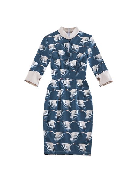 2021 le palais vintage original autumn new elegant dark green swan thin cheongsam three quarters mandarin collar dresses kw9l, Black;gray
2021 le palais vintage original autumn new elegant dark green swan thin cheongsam three quarters mandarin collar dresses kw9l, Black;gray