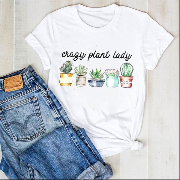 women lady summer cactus crazy plant lady print ladies t tee tshirt womens female shirt clothes graphic clothing t shirt, White
women lady summer cactus crazy plant lady print ladies t tee tshirt womens female shirt clothes graphic clothing t shirt, White