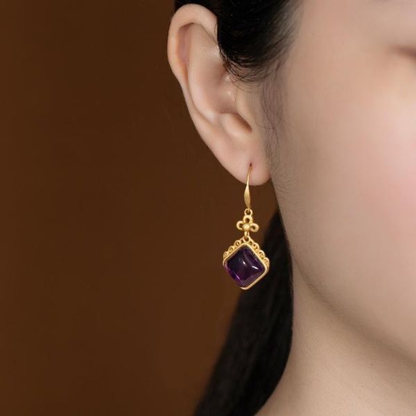 new silver original inlaid hetian chalcedony sapphire chinese style retro pattern geometric earrings high sense women's jewelry
new silver original inlaid hetian chalcedony sapphire chinese style retro pattern geometric earrings high sense women's jewelry