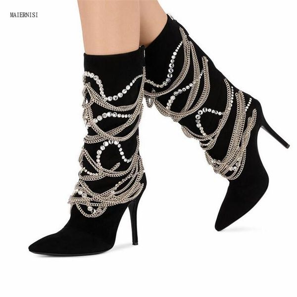 new pattern genuine leather women's boots high boots female winter authentic ladies shoes 12cm thin heels 3-16 17 maiernis, Black
new pattern genuine leather women's boots high boots female winter authentic ladies shoes 12cm thin heels 3-16 17 maiernis, Black