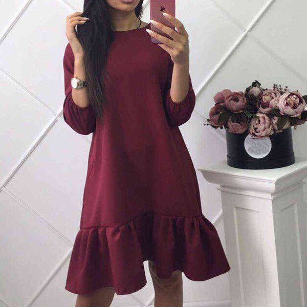 casual dresses 2022 loose ruffle lantern round neck long sleeve dresses, Black;gray
casual dresses 2022 loose ruffle lantern round neck long sleeve dresses, Black;gray