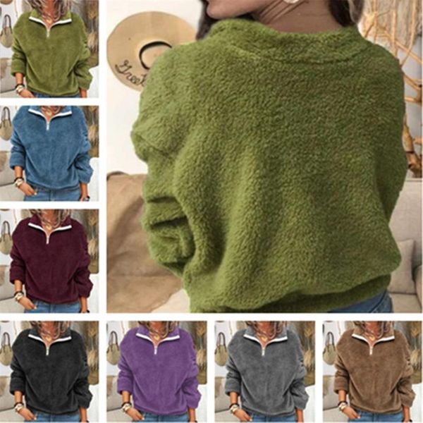 plus size s-5xl womens sherpa fleece sweatshirt winter warm pullover hoodie plush fur sweater 1/4 zipper jacket coat outwear clothes ly10193, White
plus size s-5xl womens sherpa fleece sweatshirt winter warm pullover hoodie plush fur sweater 1/4 zipper jacket coat outwear clothes ly10193, White