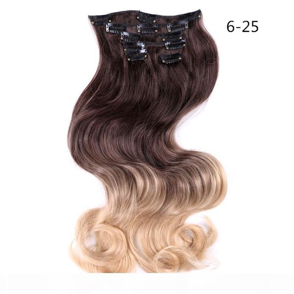 synthetic body wave 6 clip in hair extensions 22" false hair pieces 130g pc ombre black brown blonde styling hair heat resistant
synthetic body wave 6 clip in hair extensions 22" false hair pieces 130g pc ombre black brown blonde styling hair heat resistant