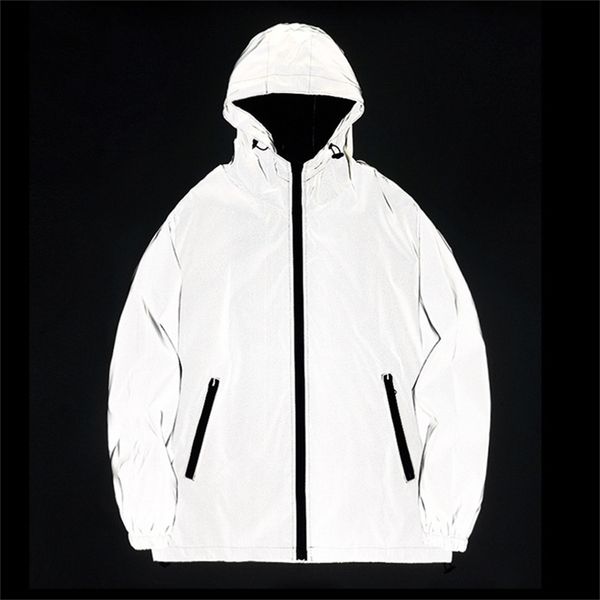 flash women/men hooded harajuku 3m reflective for girls women couple coat jacket night streetwear lady y201012, Black;brown
flash women/men hooded harajuku 3m reflective for girls women couple coat jacket night streetwear lady y201012, Black;brown