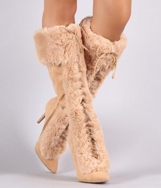 boots 2021 winter test suede leather pointy toe women faux fur lace up ladies high heel warm snow size 411, Black
boots 2021 winter test suede leather pointy toe women faux fur lace up ladies high heel warm snow size 411, Black