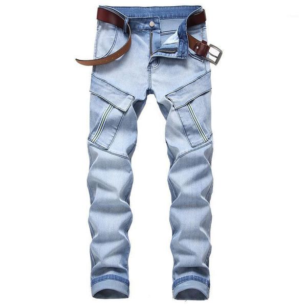 2020 new fashion men casual jeans slim straight elasticity jeans homme spring autumn men overalls pants male1, Blue 
2020 new fashion men casual jeans slim straight elasticity jeans homme spring autumn men overalls pants male1, Blue