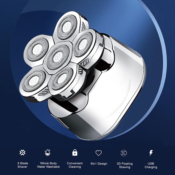 6 in 1 electric shaver razor portable shaving beard machine for men dry wet beard trimmer rechargeable washable with 6Â blades perfections
6 in 1 electric shaver razor portable shaving beard machine for men dry wet beard trimmer rechargeable washable with 6Â blades perfections