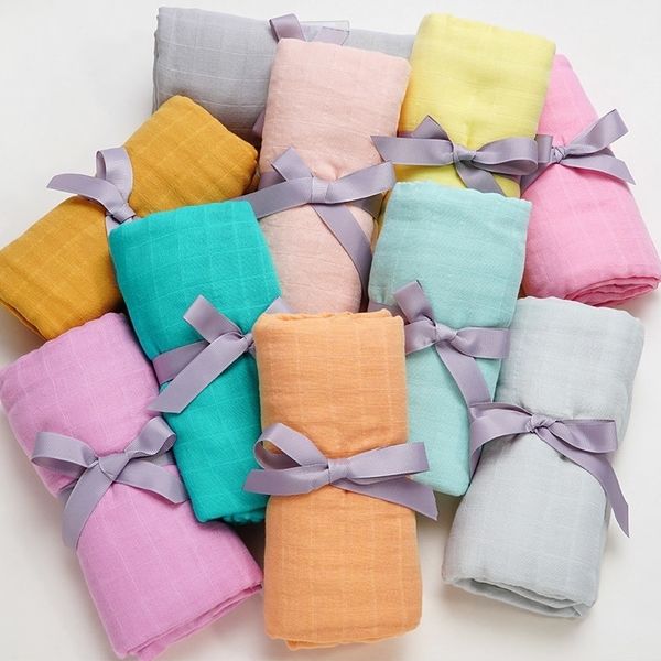 new style pure color solid baby swaddle wrap soft bamboo cotton infant baby muslin blanket newbron 10 more colors y200109
new style pure color solid baby swaddle wrap soft bamboo cotton infant baby muslin blanket newbron 10 more colors y200109