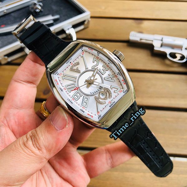 edition v 45 sc dt white date dial silver steel case automatic mechanical movement mens watch black leather strap brand sport watches, Slivery;brown
edition v 45 sc dt white date dial silver steel case automatic mechanical movement mens watch black leather strap brand sport watches, Slivery;brown