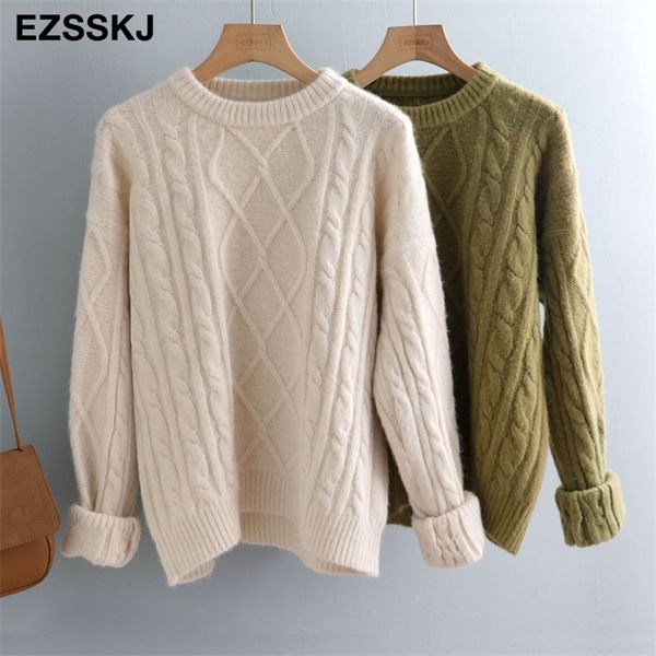 autumn winter mohair women's o-neck loose warm women's sweaters twist women's jumper long sleeve thick sweater oversize femal, White;black
autumn winter mohair women's o-neck loose warm women's sweaters twist women's jumper long sleeve thick sweater oversize femal, White;black