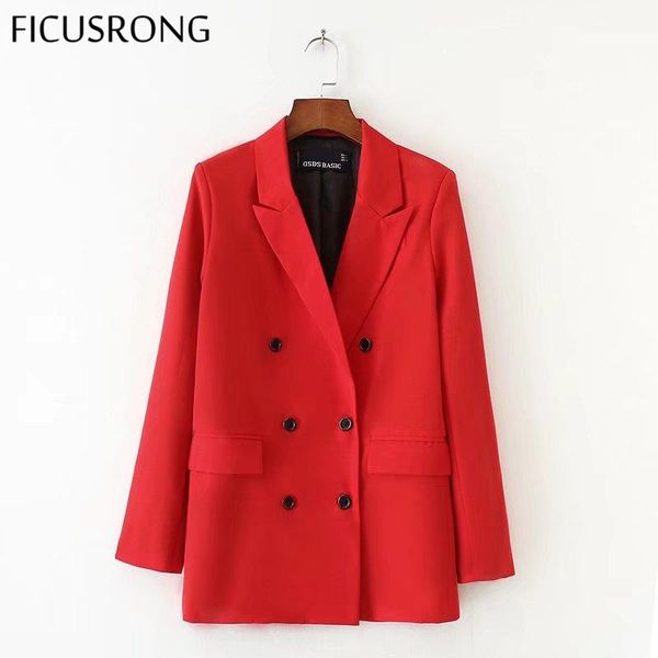 women's suits & blazers women elegant long sleeve double breasted blazer jacket casual red female chic lady suit outwear coat, White;black
women's suits & blazers women elegant long sleeve double breasted blazer jacket casual red female chic lady suit outwear coat, White;black
