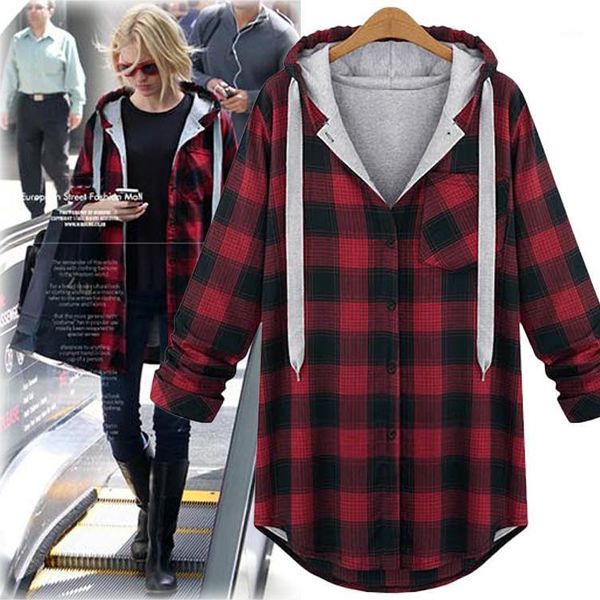 fashion new european american large size women's clothing plaid long-sleeved cardigan women's long thin coat clothing1, Black;brown
fashion new european american large size women's clothing plaid long-sleeved cardigan women's long thin coat clothing1, Black;brown
