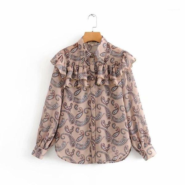women's blouses & shirts women vintage cashew nuts print casual cascading ruffles blouse paisley pattern blusas chic chemise ls60611, White
women's blouses & shirts women vintage cashew nuts print casual cascading ruffles blouse paisley pattern blusas chic chemise ls60611, White