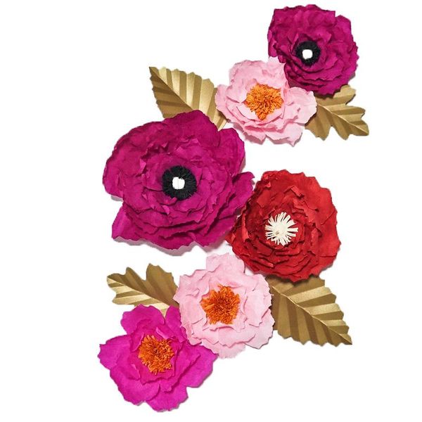 2020 giant crepe paper flowers 6pcs + 4 leaves for girl's party wedding decor p booth wedding backdrops baby nursery
2020 giant crepe paper flowers 6pcs + 4 leaves for girl's party wedding decor p booth wedding backdrops baby nursery