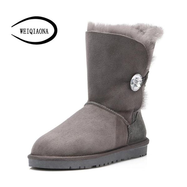 weiqiaona 100% real wool natural fur winter classic original sheepskin woman fur genuine leather warm snow boots, Black
weiqiaona 100% real wool natural fur winter classic original sheepskin woman fur genuine leather warm snow boots, Black