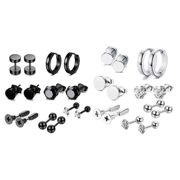 7 pairs/set stainless steel punk earrings hip hop rock gothic ear studs women men jewelry gifts, Golden;silver
7 pairs/set stainless steel punk earrings hip hop rock gothic ear studs women men jewelry gifts, Golden;silver