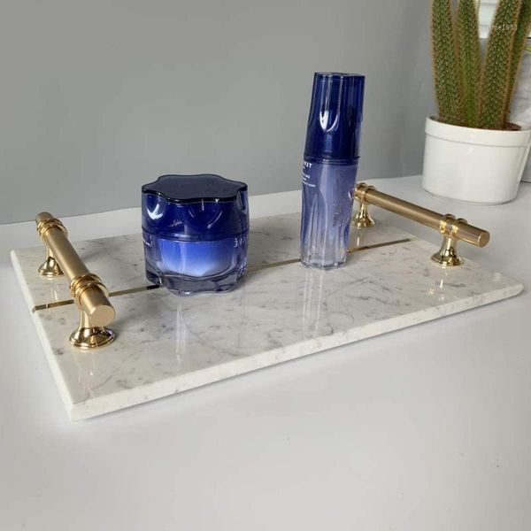 natural light marble tray, bathroom vanity tray, cosmetics jewellery perfume tray with metal handles1
natural light marble tray, bathroom vanity tray, cosmetics jewellery perfume tray with metal handles1