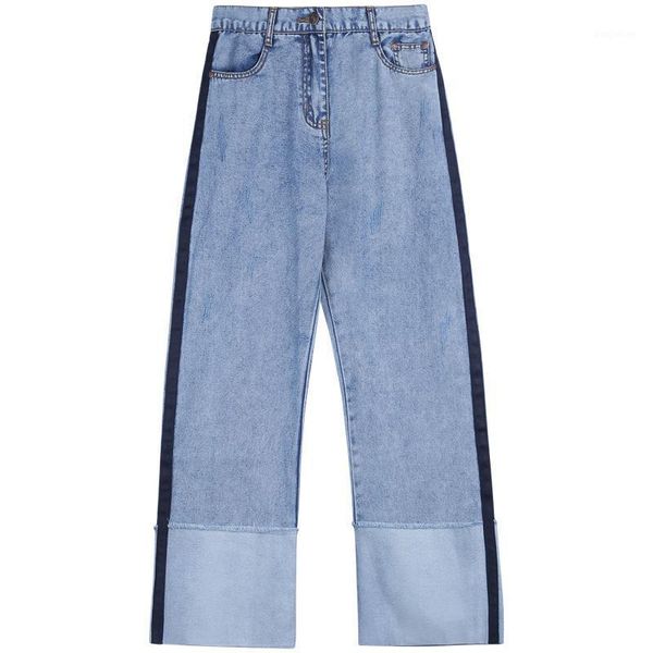 summer and autumn, 2021 slim down, flanged side striped nine-point pants, light color, high waist, straight tube jeans 80191, Blue
summer and autumn, 2021 slim down, flanged side striped nine-point pants, light color, high waist, straight tube jeans 80191, Blue