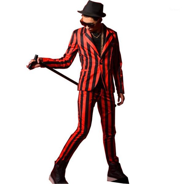 tailor-made men red black striped suits sets male fashion casual slim fit blazer + pant singer dancer stage hip-hop clothing1, White;black
tailor-made men red black striped suits sets male fashion casual slim fit blazer + pant singer dancer stage hip-hop clothing1, White;black