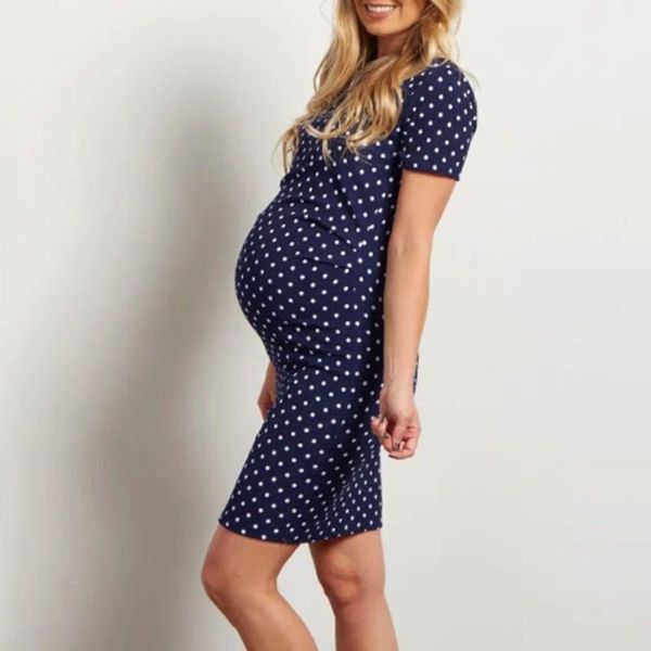 maternity dresses explosive fashion comfortable women big belly clothing round neck short sleeve dress polka dot pregnant skirt1, White
maternity dresses explosive fashion comfortable women big belly clothing round neck short sleeve dress polka dot pregnant skirt1, White