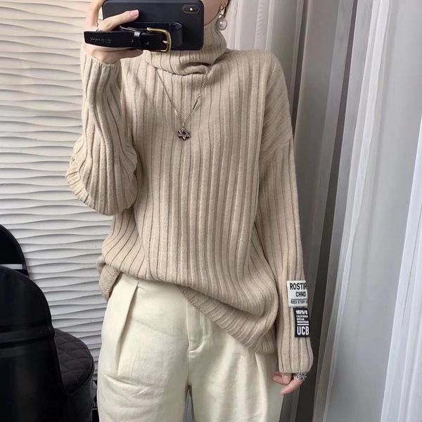 fashion 2021 autumn winter knitted jumper turtleneck pullovers casual warm sweaters women long sleeve sweater pink blue, White;black
fashion 2021 autumn winter knitted jumper turtleneck pullovers casual warm sweaters women long sleeve sweater pink blue, White;black