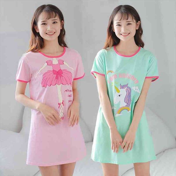 womens sleepwear cotton night dress female unicorn nightgowns short sleeve cartoon girls nightwear causal nighty sleepshirt, Black;red
womens sleepwear cotton night dress female unicorn nightgowns short sleeve cartoon girls nightwear causal nighty sleepshirt, Black;red