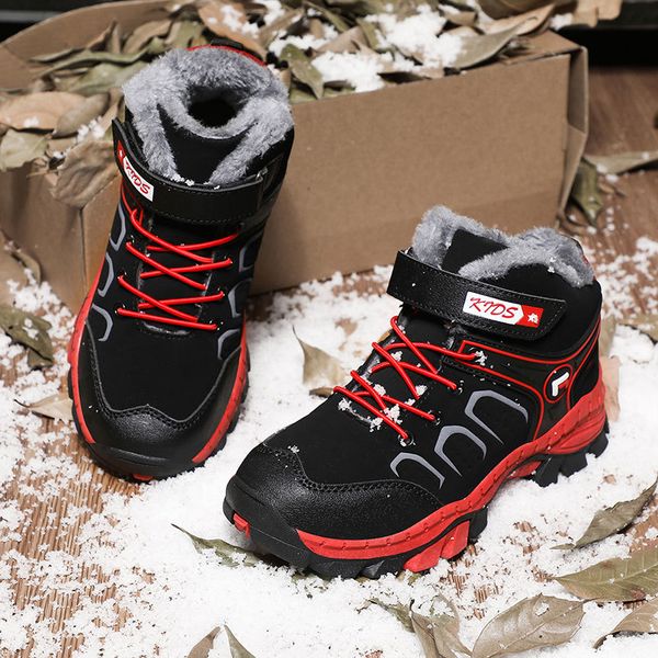 winter sports hiking anti-skid claw trekking kids shoes warm plus fur boots non-slip boy sneakers teenager sport, Black
winter sports hiking anti-skid claw trekking kids shoes warm plus fur boots non-slip boy sneakers teenager sport, Black