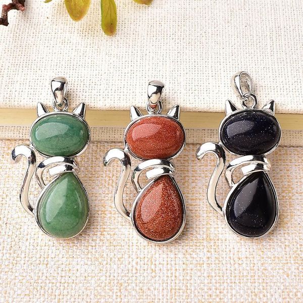 1pc fashion quartz crystal cat pendant rose quartz malachite tigers eye obsidian pink red stone agate for women mineral jllwsd, Black
1pc fashion quartz crystal cat pendant rose quartz malachite tigers eye obsidian pink red stone agate for women mineral jllwsd, Black