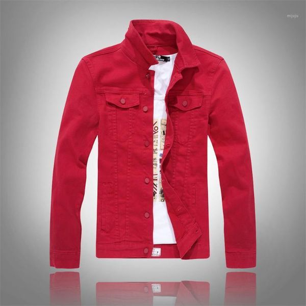 european american style men red slim denim jacket famous slim men outerwear & coats denim jacket for black pink1, Black;brown
european american style men red slim denim jacket famous slim men outerwear & coats denim jacket for black pink1, Black;brown