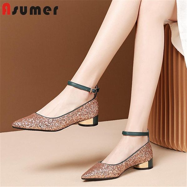 dress shoes asumer 2021 arrival spring summer single women pumps sequined pointed toe buckle sweet ladies, Black
dress shoes asumer 2021 arrival spring summer single women pumps sequined pointed toe buckle sweet ladies, Black