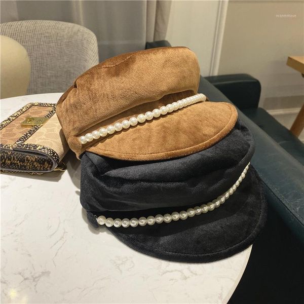 winter fashion pearl ladies hat autumn suede octagonal hat warm flat black beret solid1, Blue;gray 
winter fashion pearl ladies hat autumn suede octagonal hat warm flat black beret solid1, Blue;gray