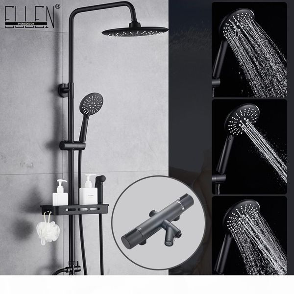 thermostatic shower faucets set black wall mounted rain shower faucet with storage shelf bath mixer tap cold el3905 bbyjjw mj_bag
thermostatic shower faucets set black wall mounted rain shower faucet with storage shelf bath mixer tap cold el3905 bbyjjw mj_bag