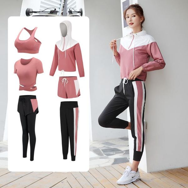 yoga outfits women's quick-drying clothing set, 5/6pcs, fitness, gym, yoga, bra + t-shirt leggings 2021 workout run training clothes, White;red
yoga outfits women's quick-drying clothing set, 5/6pcs, fitness, gym, yoga, bra + t-shirt leggings 2021 workout run training clothes, White;red